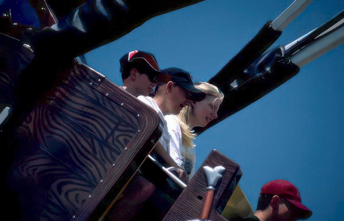 roller coaster family 2 Vintage A4 Photo Print