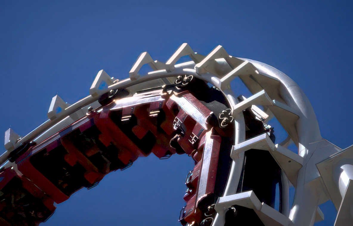 roller coaster kings 2 Vintage A4 Photo Print
