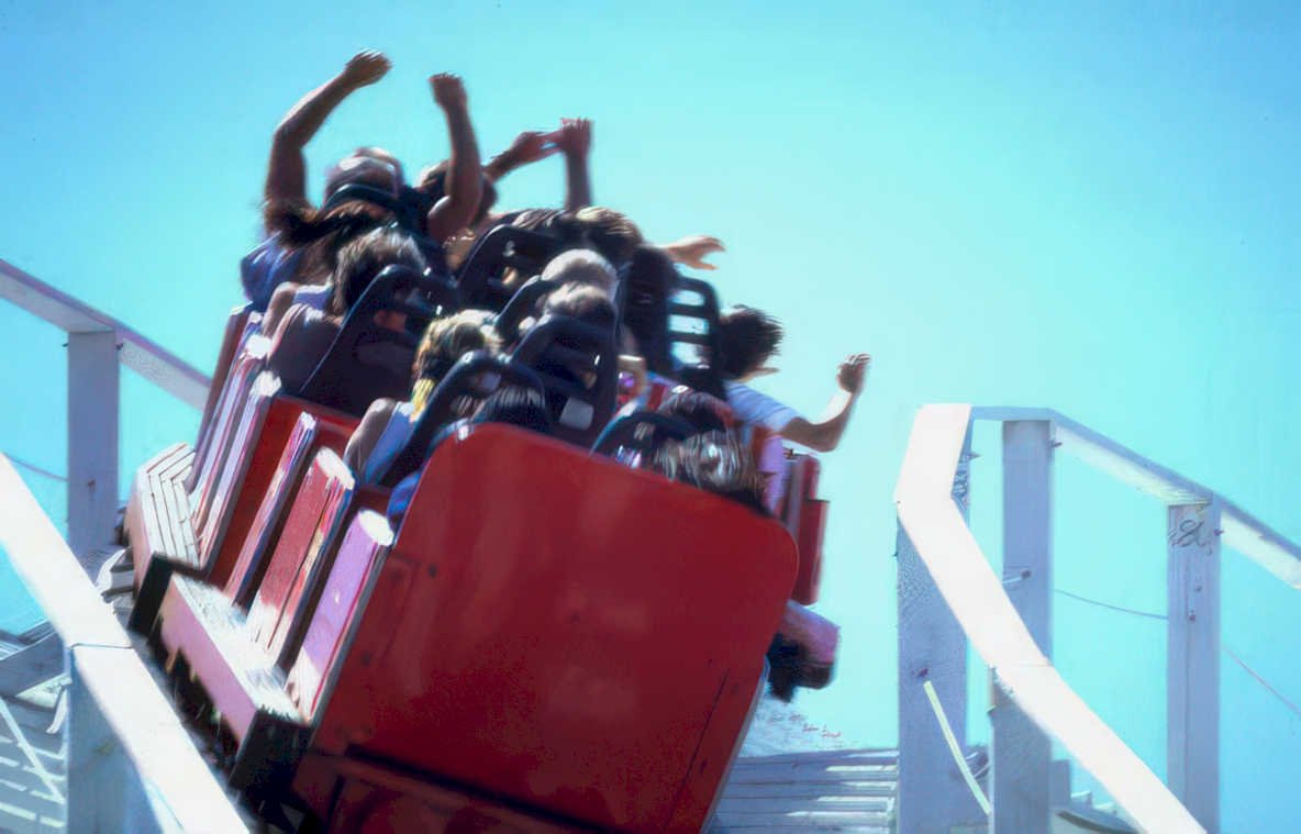 roller coaster ride 1 Vintage A4 Photo Print