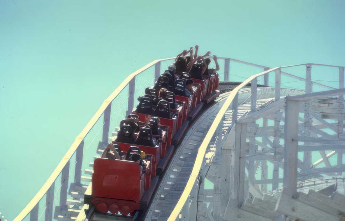 roller coaster ride 5 Vintage A4 Photo Print
