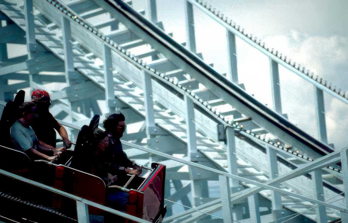 roller coaster ride 8 Vintage A4 Photo Print
