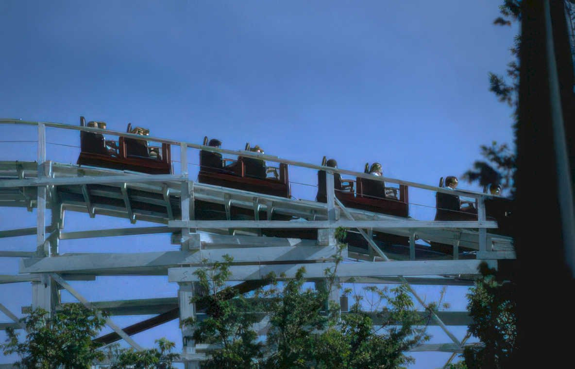 roller coaster rides Vintage A4 Photo Print