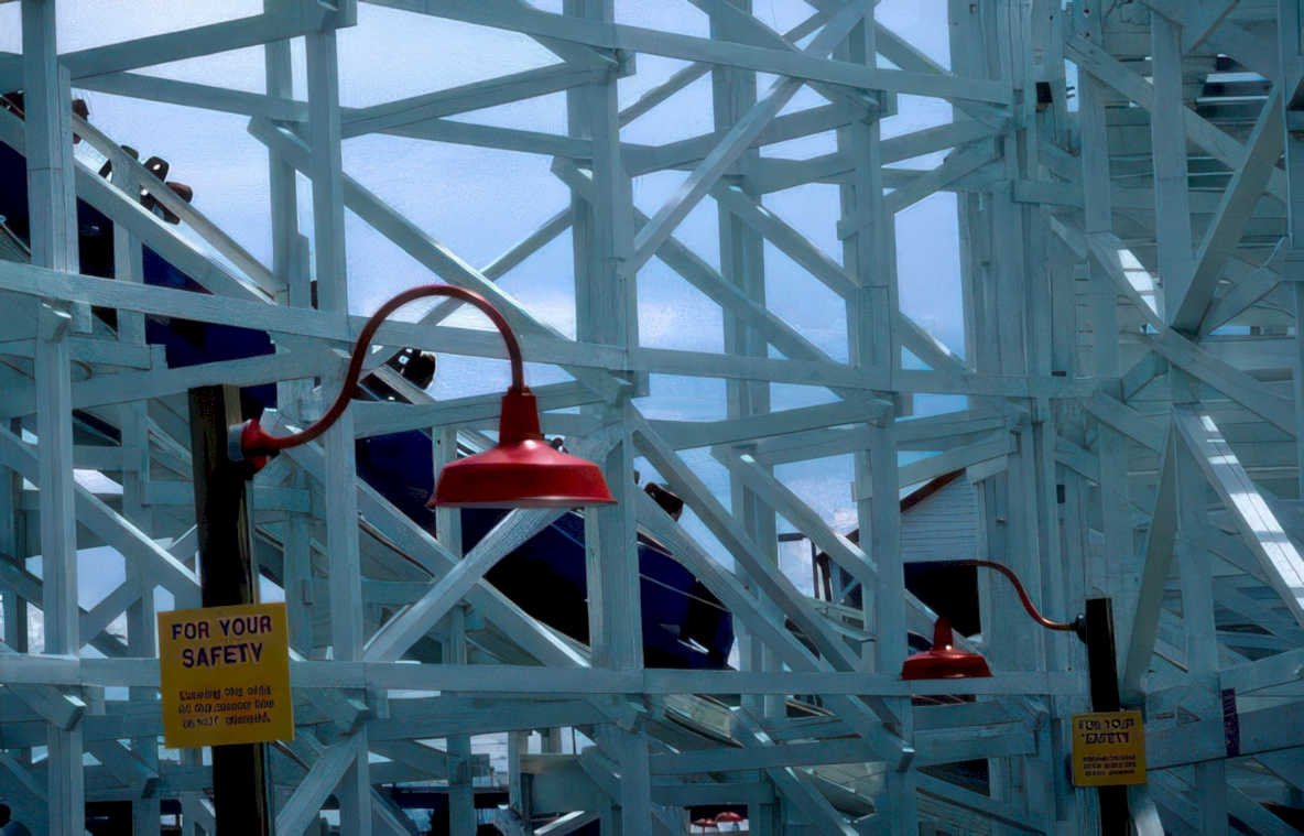 roller coaster safety Vintage A4 Photo Print