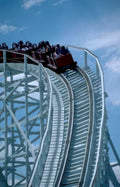 roller coaster silver Vintage A4 Photo Print