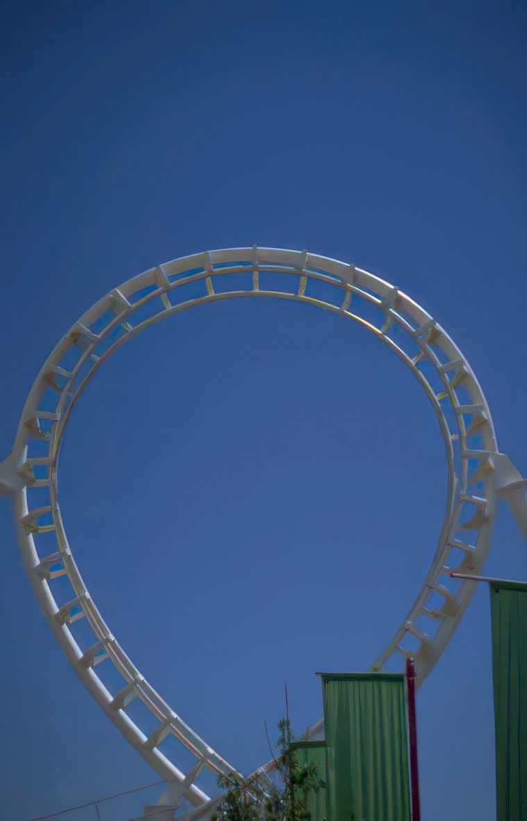 roller coaster track Vintage A4 Photo Print