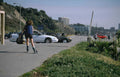 roller skating coastline Vintage A4 Photo Print