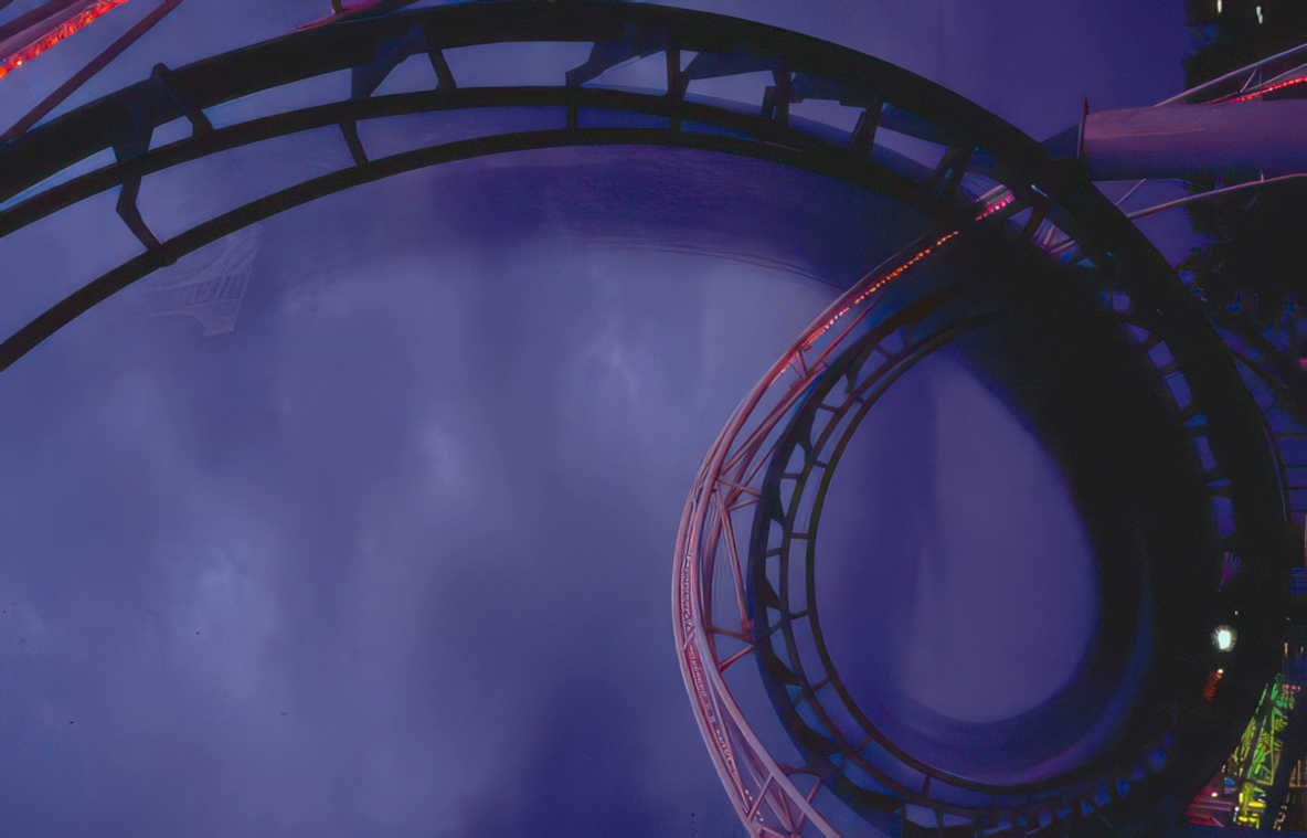 rollercoaster cedar point 2 Vintage A4 Photo Print