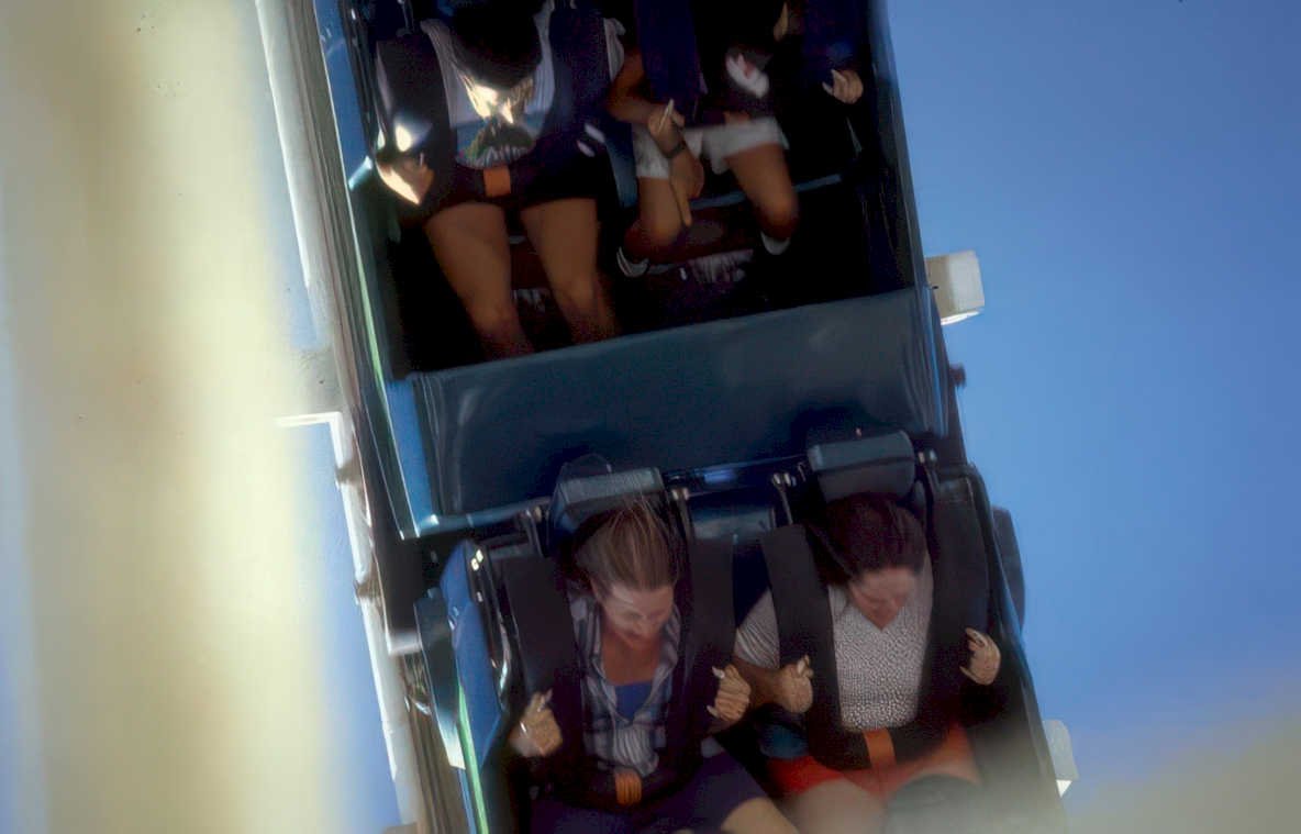 rollercoaster ride family 1 Vintage A4 Photo Print