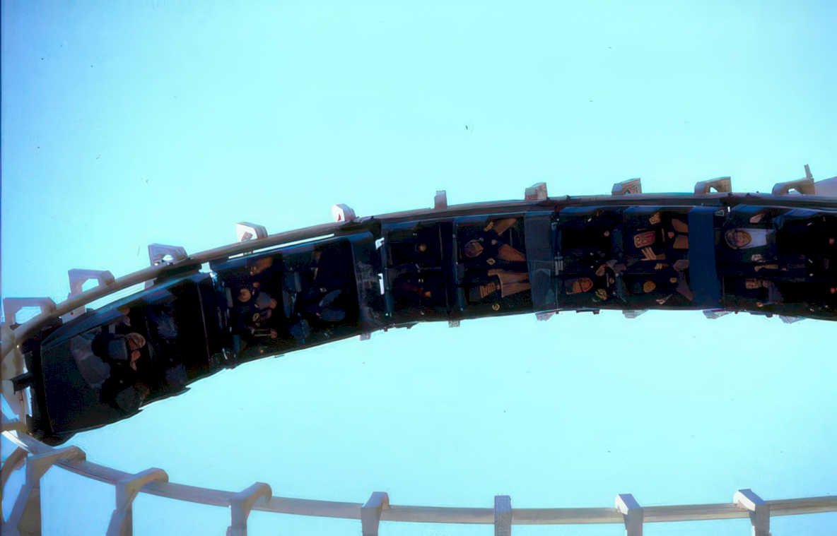 rollercoaster ride sixflags 3 Vintage A4 Photo Print