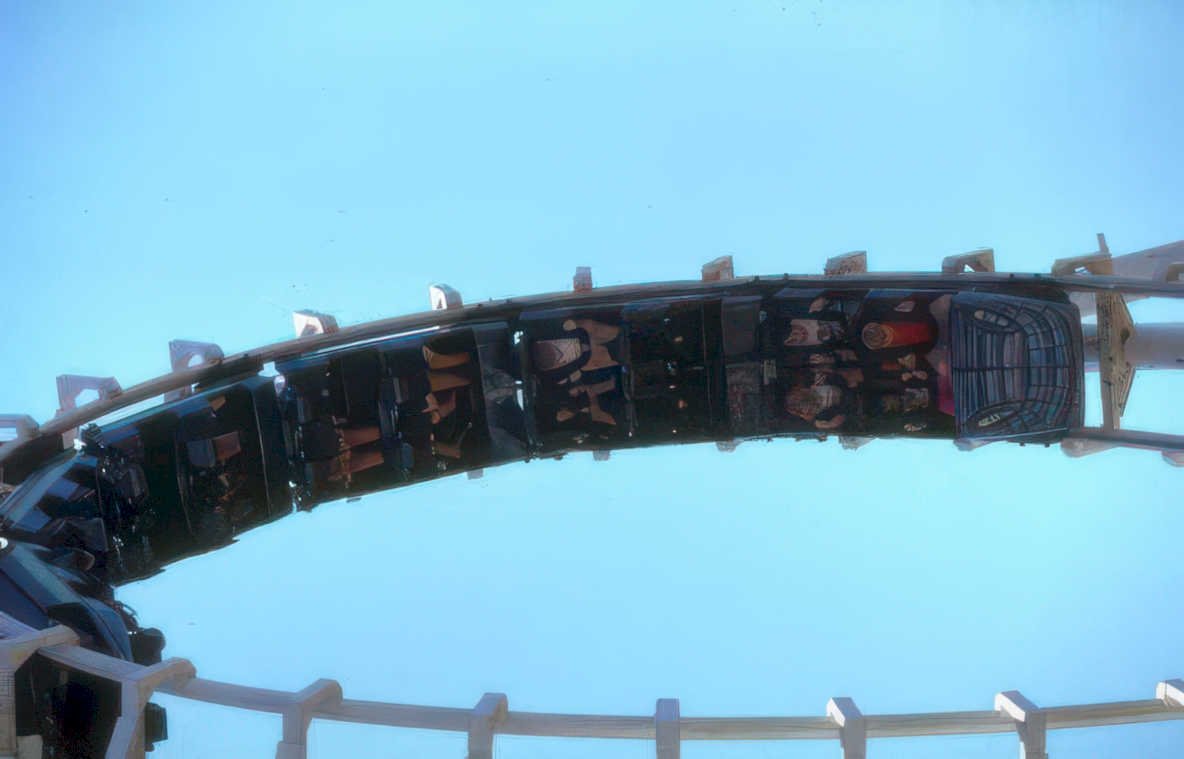 rollercoaster ride sixflags 4 Vintage A4 Photo Print