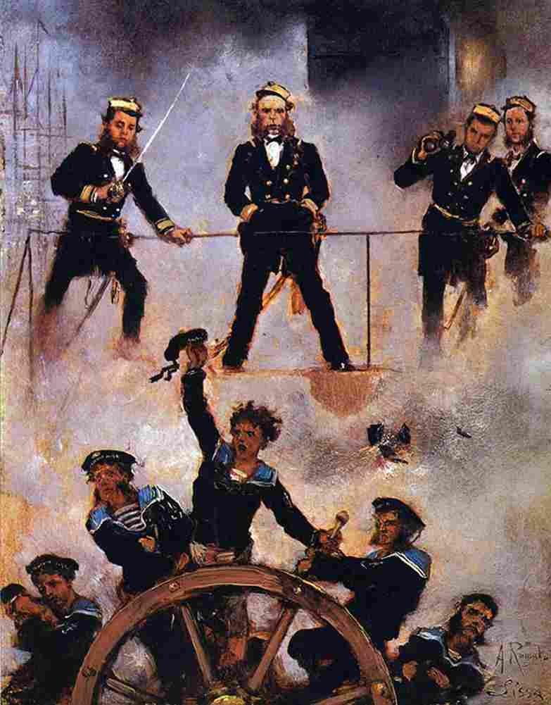 rom Admiral Tegetthoff in the Battle of Lissa Two Art A4 Photo Print