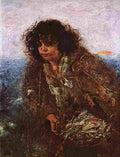rom Italian Fishing Child Art A4 Photo Print