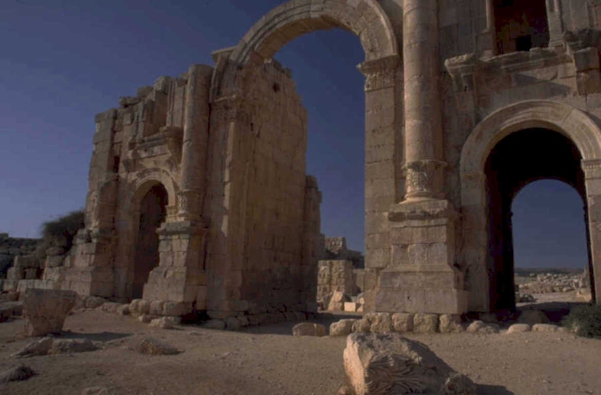 roman archway jerash 1980s 1990s A4 Photo Print
