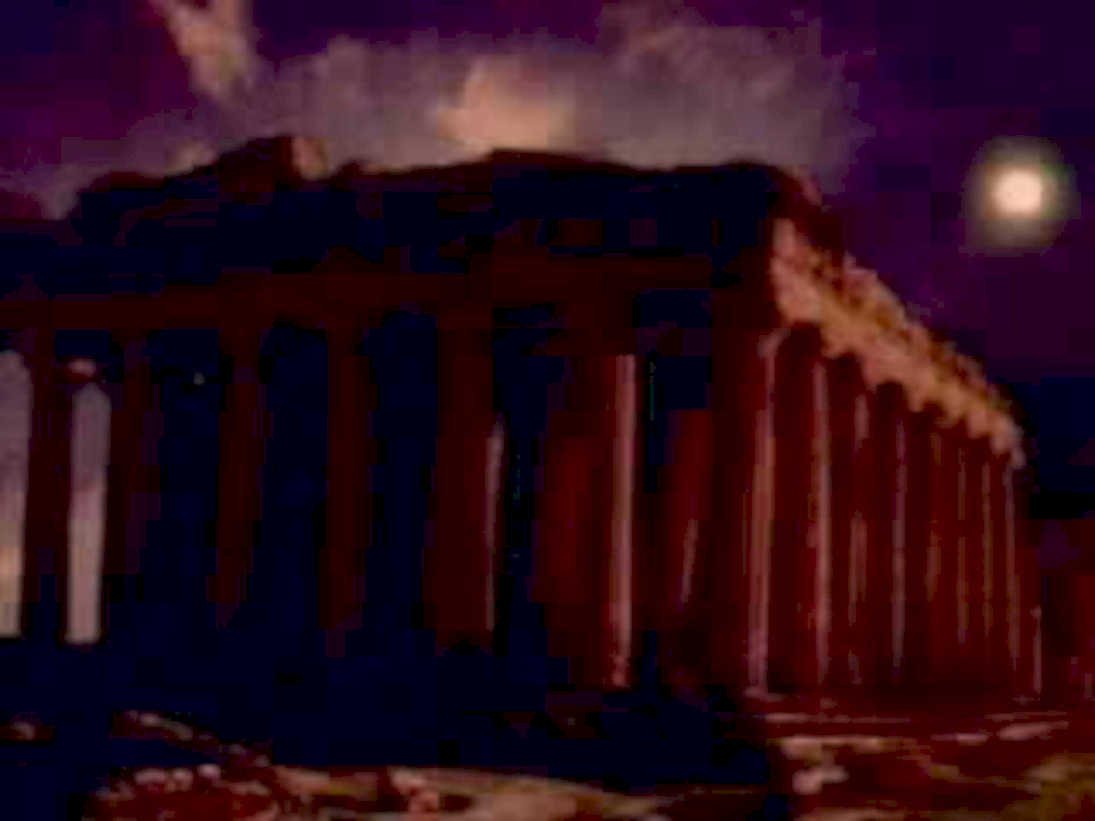 roman temple sunset1980s 1990s A4 Photo Print