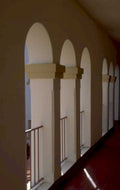 romanesque hallway columns 1980s 1990s A4 Photo Print
