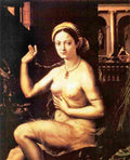 romano woman at toilet Art A4 Photo Print
