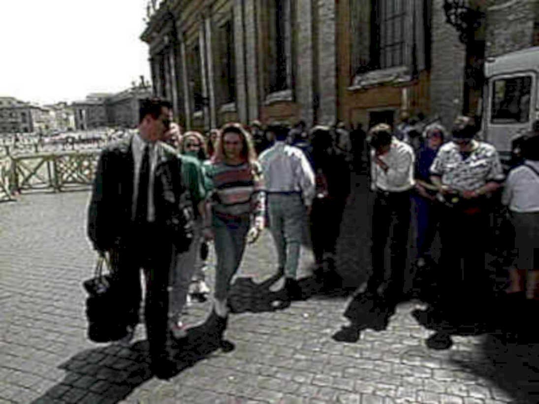 rome navona crowd1980s 1990s A4 Photo Print