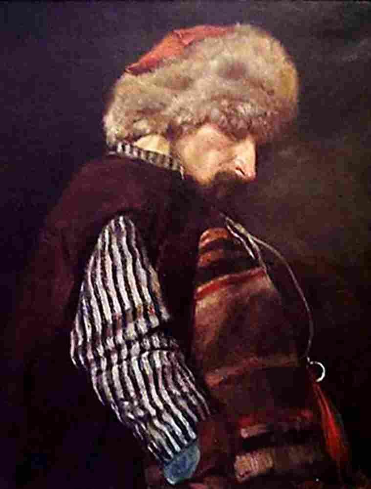 romer edward peasant with a fur hat Art A4 Photo Print