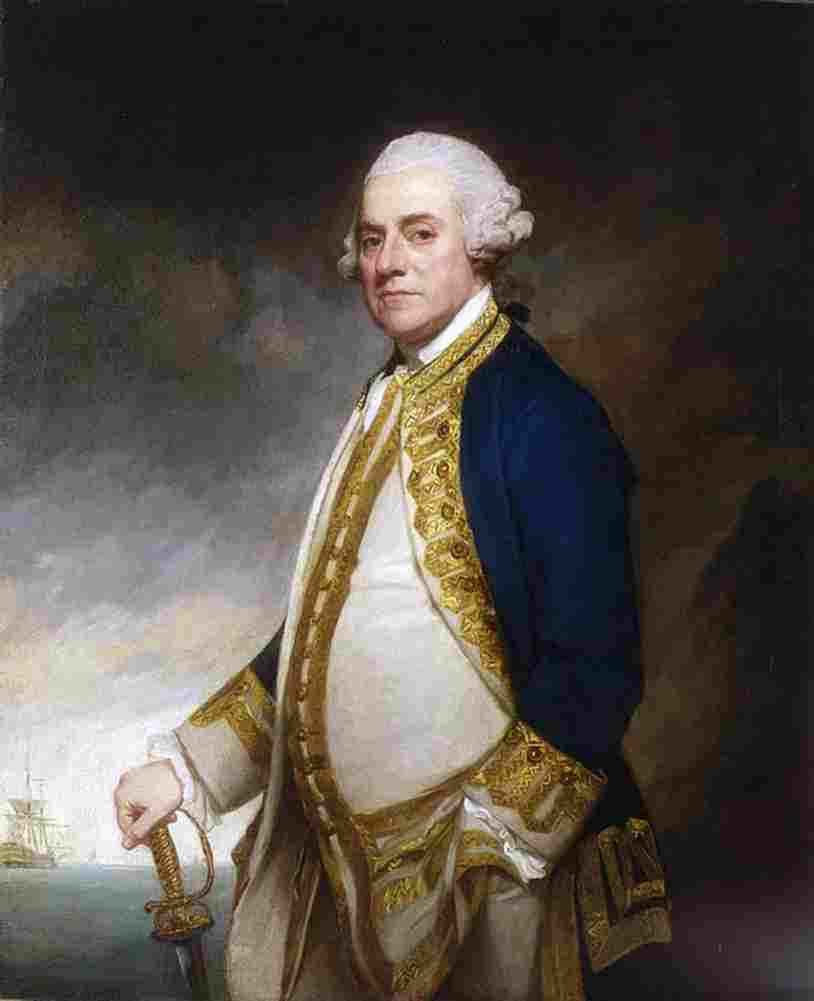 romney george admiral sir charles hardy Art A4 Photo Print