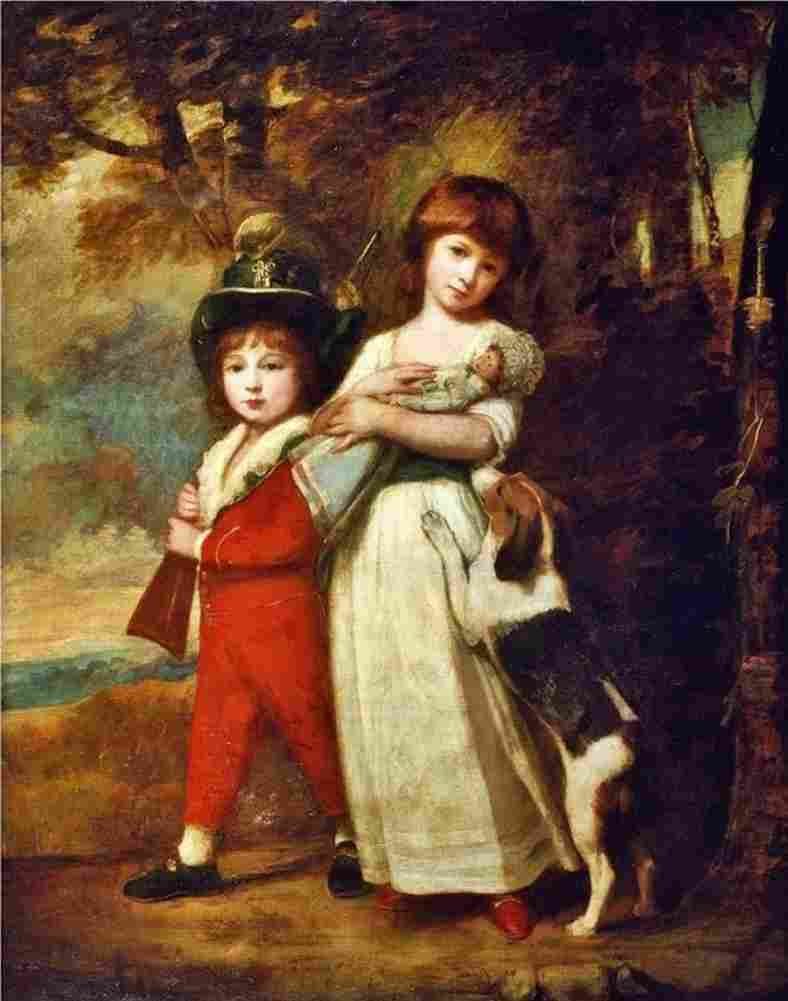 romney portrait of the vernon children Art A4 Photo Print