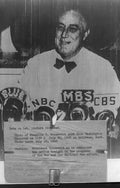 roosevelt broadcast war Vintage world war A4 Photo Print