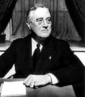 roosevelt desk Vintage world war A4 Photo Print