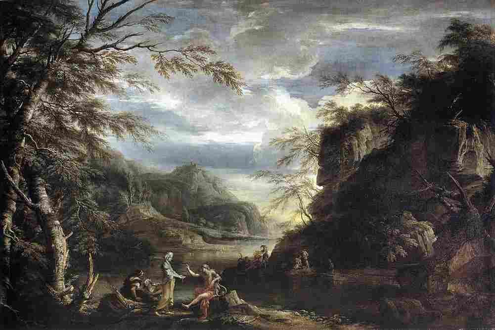 ros River Landscape with Apollo and the Cumean Sibyl Art A4 Photo Print