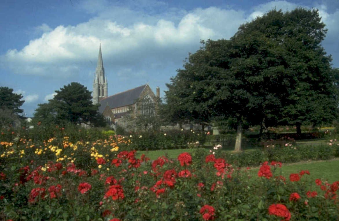 rose garden church 1980s 1990s A4 Photo Print