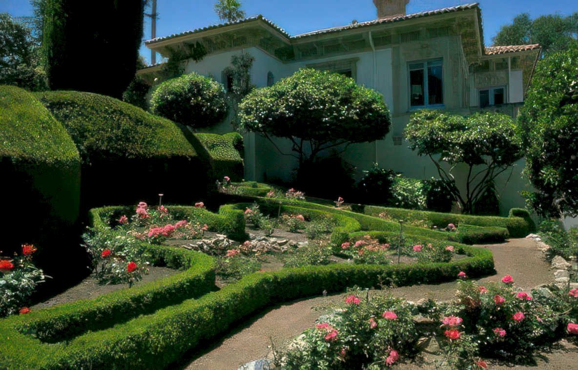 rose garden villa Vintage A4 Photo Print