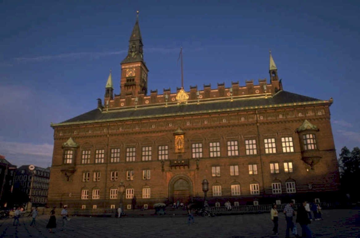 rosenborg castle dusk 1980s 1990s A4 Photo Print