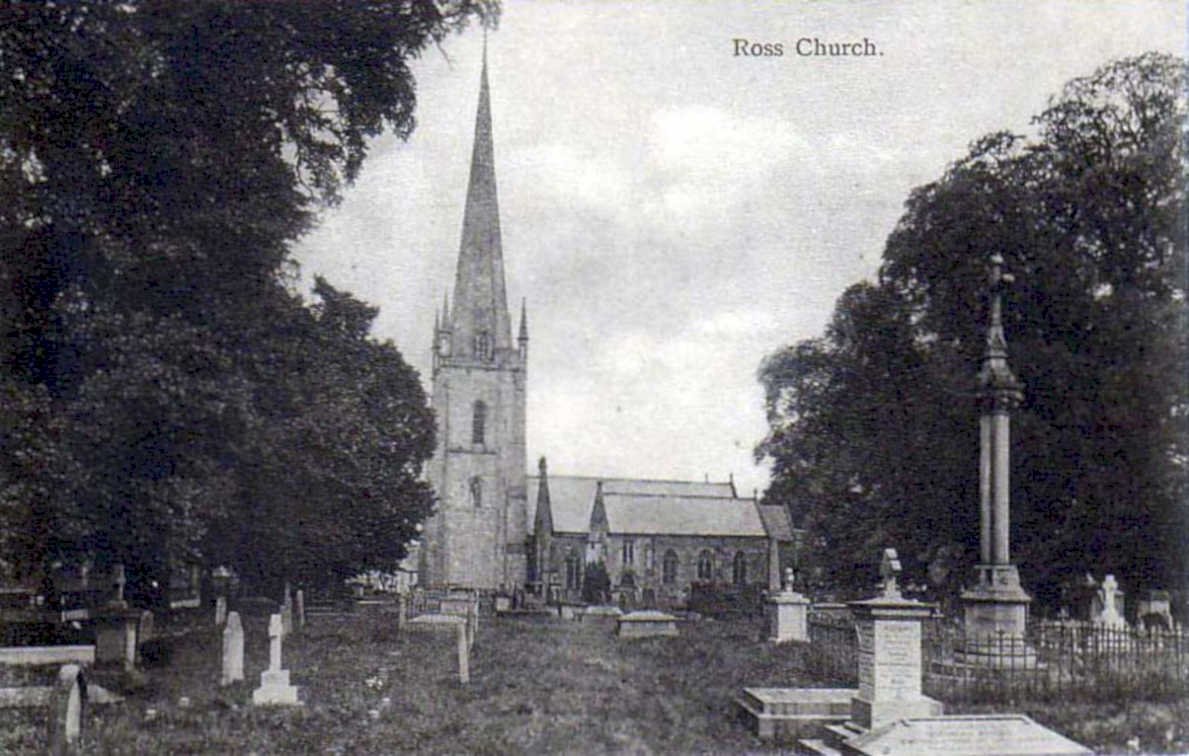 ross church graveyardVintage 1880s 1900s A4 Photo Print