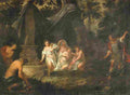 rottenhammer bathing nymphs and roman soldier Art A4 Photo Print