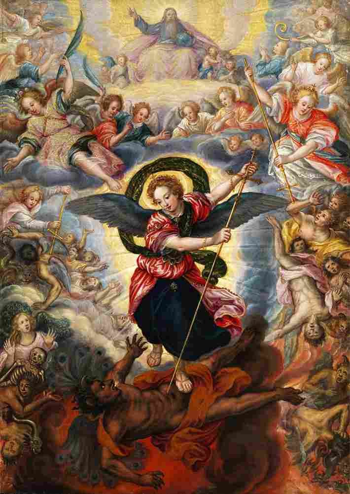 rottenhammer the last judgement with saint michael fighting with satan Art A4 Photo Print