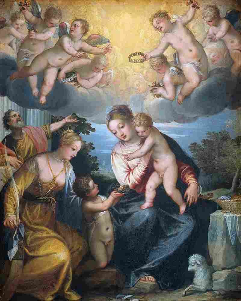 rottenhammer virgin and child Art A4 Photo Print
