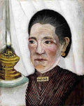 rou The Artist s Second Wife with a Lamp Art A4 Photo Print