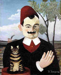 rou man and cat Art A4 Photo Print
