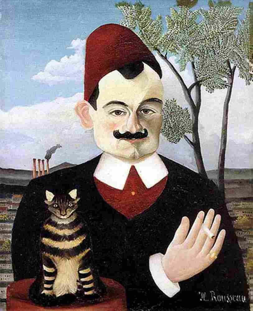 rou man and cat Art A4 Photo Print