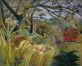 rou tiger in a tropical storm surprised Art A4 Photo Print