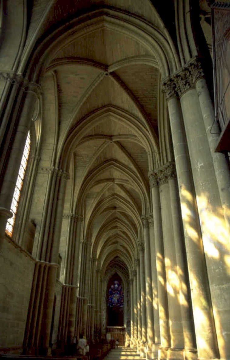 rouen cathedral nave 1980s 1990s A4 Photo Print