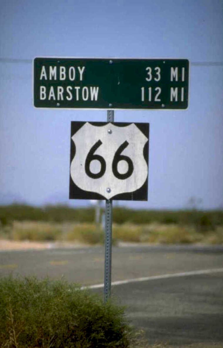 route 66 sign 1980s 1990s A4 Photo Print