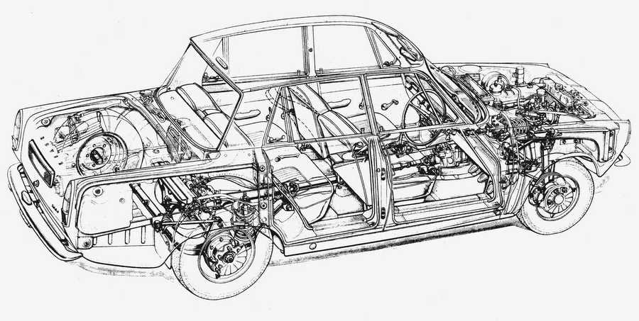 rover 2000 cutaway A4 Photo Print