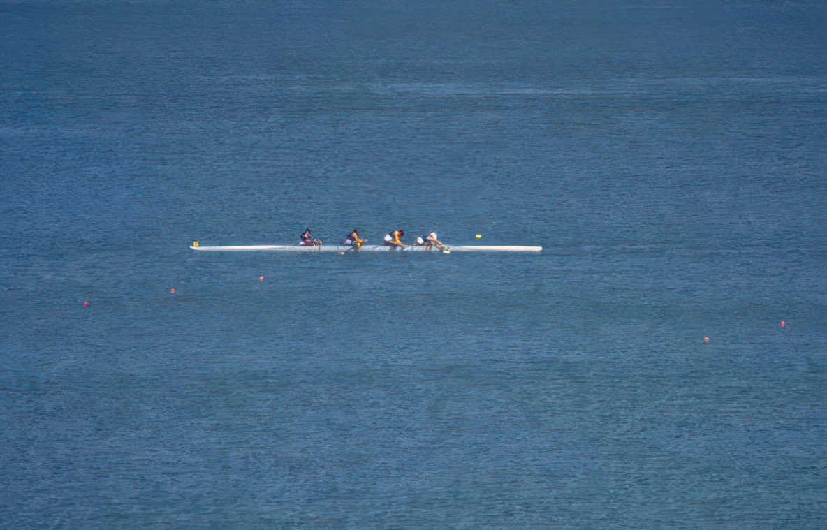 rowing team regatta Vintage A4 Photo Print