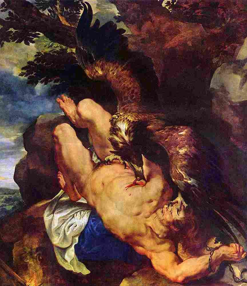 rub Manacled Prometheus Art A4 Photo Print