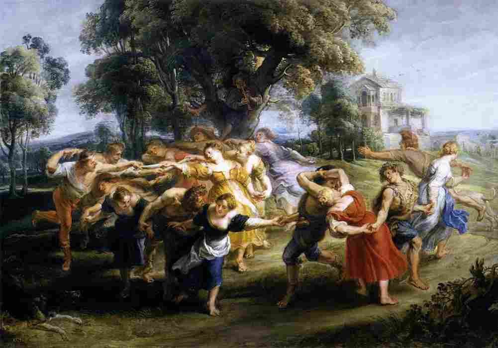 rubens Dance of Italian Villagers Art A4 Photo Print
