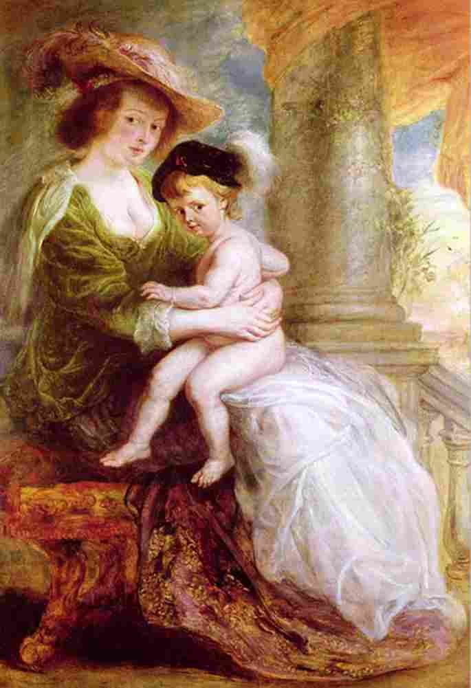 rubens Helene Fourment and her son Frans Art A4 Photo Print