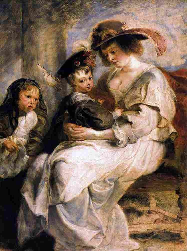 rubens Helene Fourment with her Children Clara Johanna and Frans Art A4 Photo Print