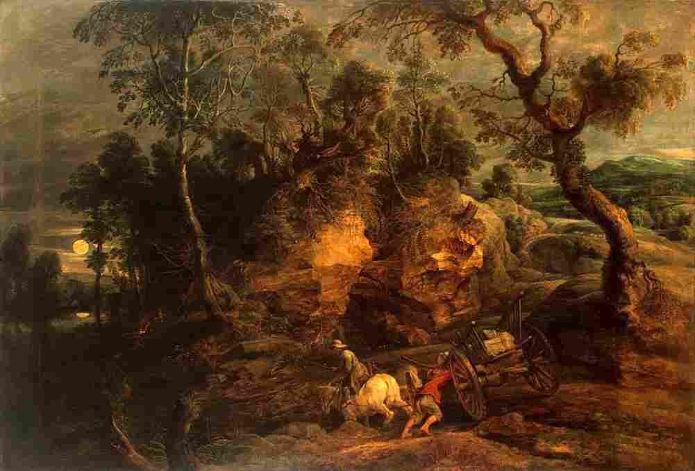 rubens Landscape with Stone Carriers Art A4 Photo Print