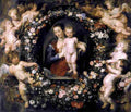 rubens Madonna in Floral Wreath Art A4 Photo Print