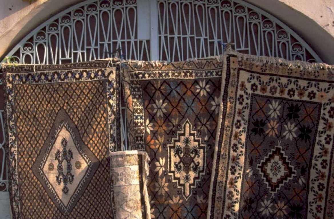 rug collection display 1980s 1990s A4 Photo Print