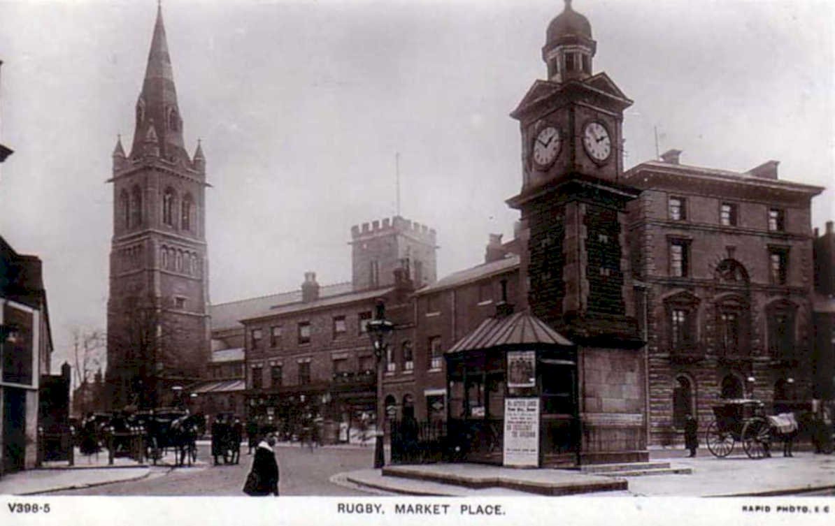 rugby market placeVintage 1880s 1900s A4 Photo Print